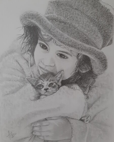 Tendresse - Crayon graphite - 20x30