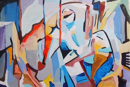 La fuite en Egypte 50x70 (Acrylique sur papier)