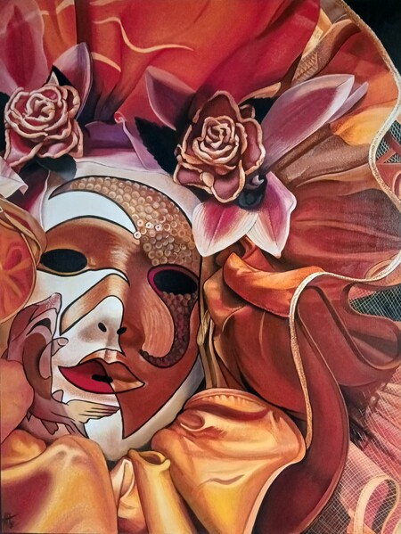 Masque V&eacute;nitien - 65x92 - Huile
