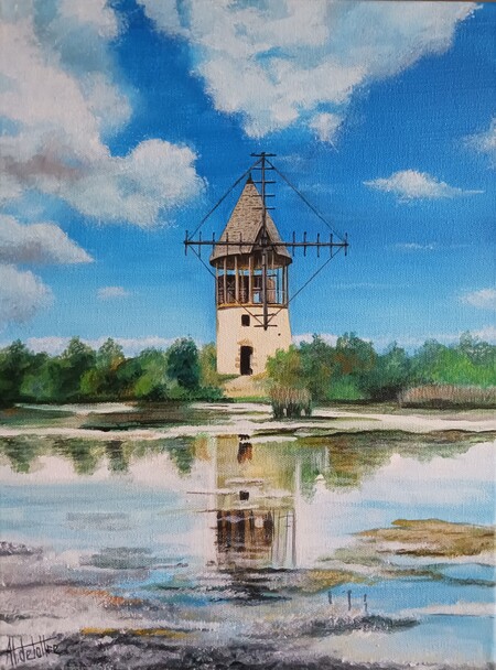Le moulin Gueffard (Ile d'Olonne) - 40x30 - Acrylique