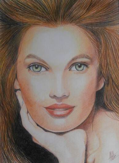 Inspiratrice - Crayon couleur 40 x 50