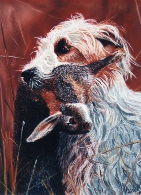 Retour de chasse - Pastel 30 x 40